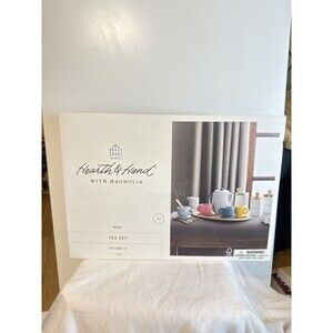 RARE Hearth & Hand with Magnolia Wooden Toy Tea Set Imagine Play *RETIRED SET*